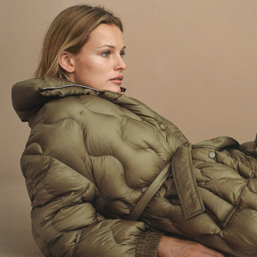 MANGO Long quilted down anorak